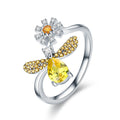925 Sterling Silver Ring - 0.2cm Width, 1.6*1.5cm Size for Women
