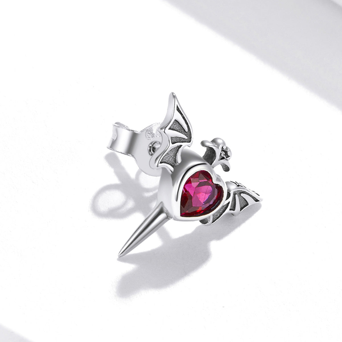 925 Sterling Silver Oxidized Pavé Setting CZ Earrings
