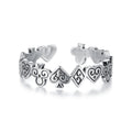 925 Sterling Silver Oxidized Silver 0.5cm Ring