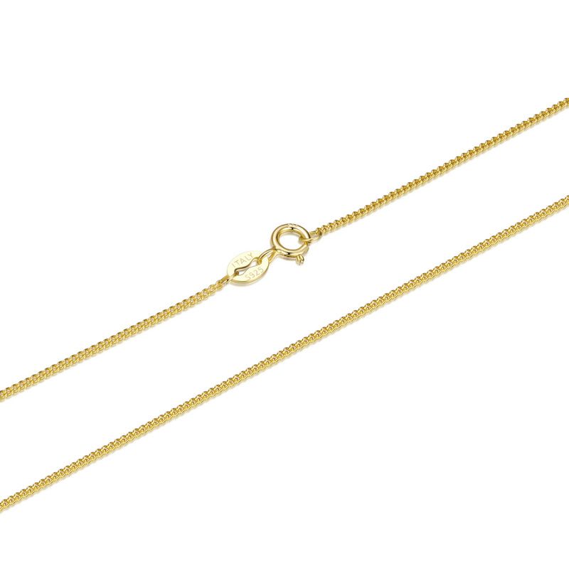 925 Sterling Silver Plated Platinum 45cm Necklace for Men