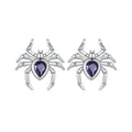 925 Sterling Silver Earrings with Pavé Setting CZ, Size 13*12mm