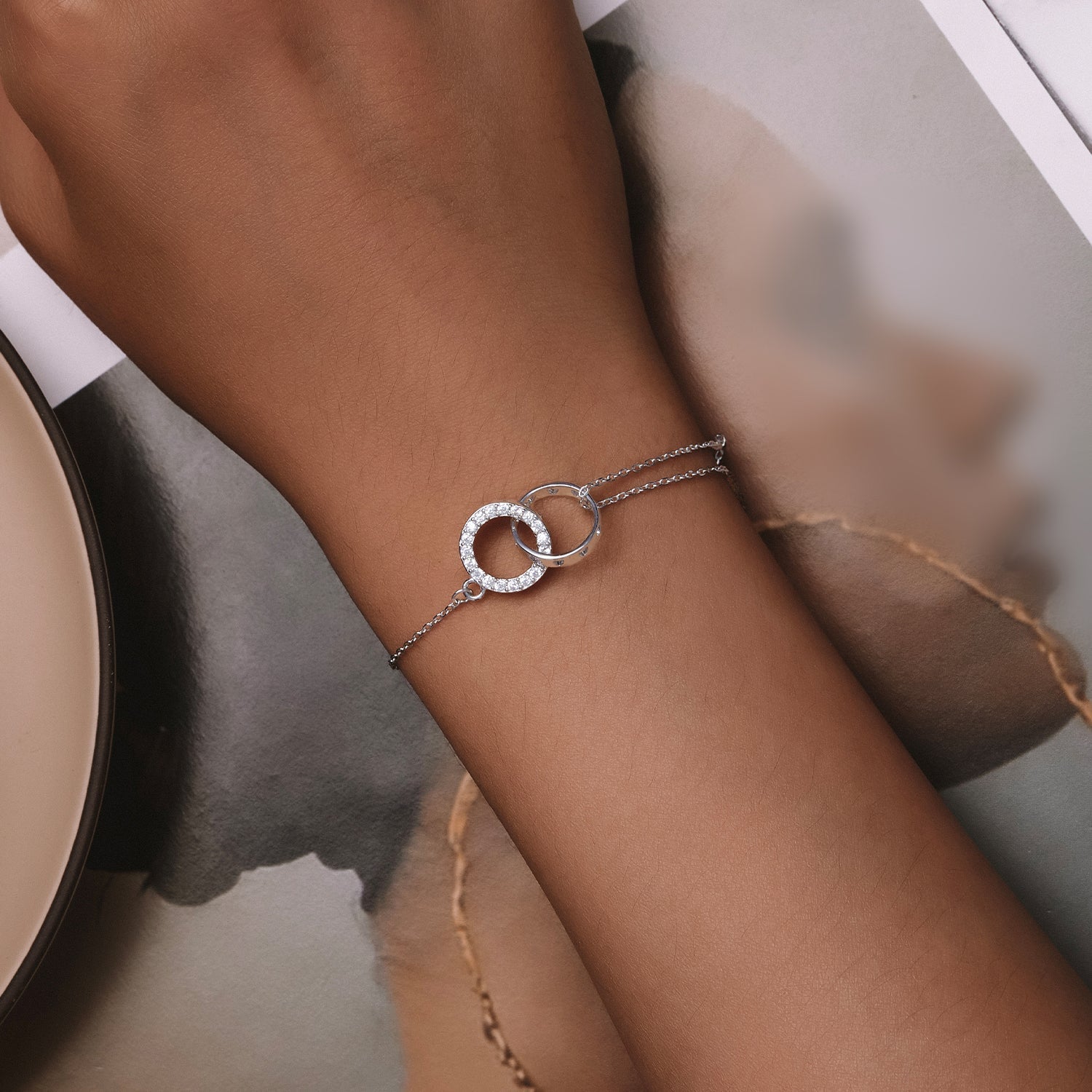 925 Sterling Silver CZ Pavé Setting Bracelet
