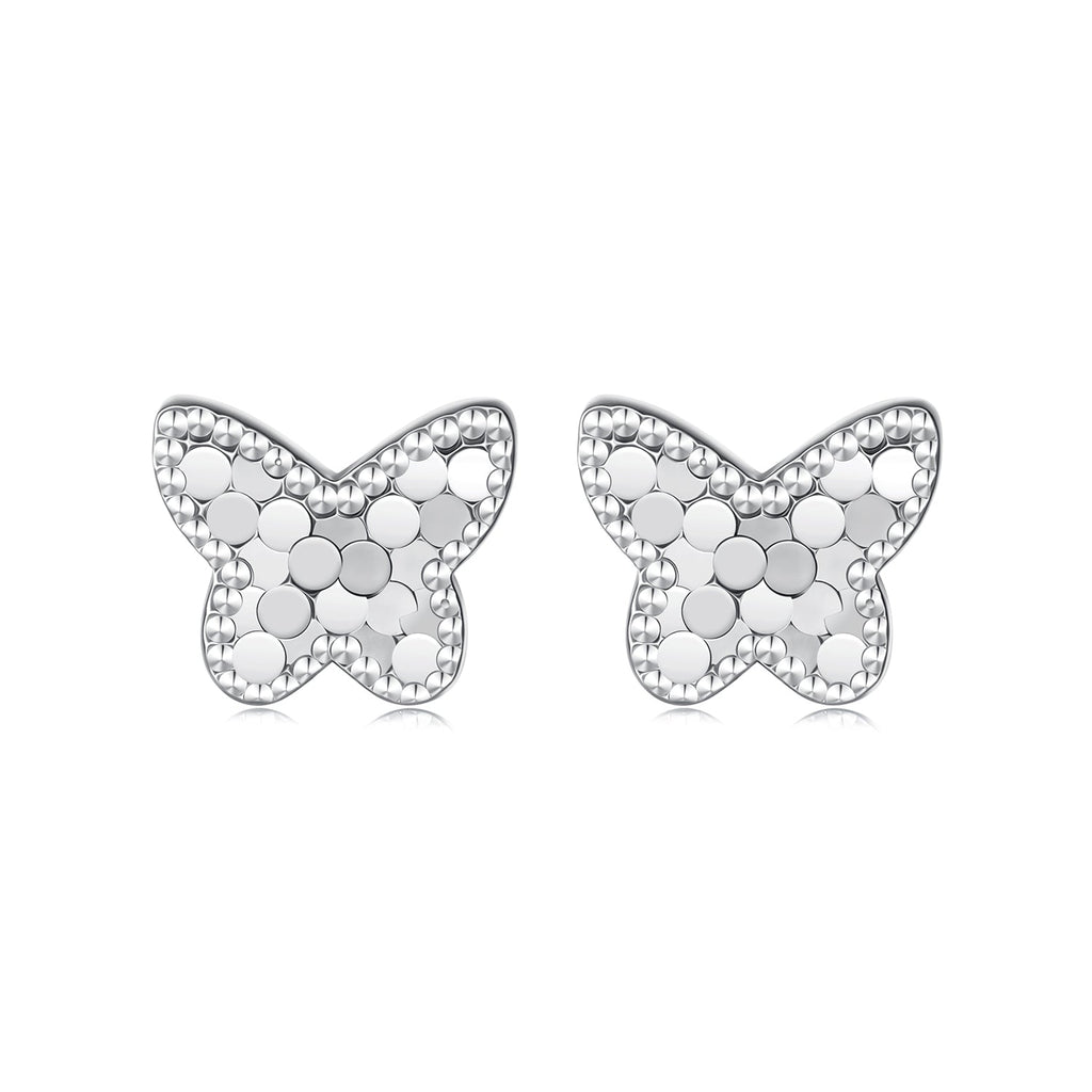 925 Sterling Silver Earrings with Plated White Gold for Women