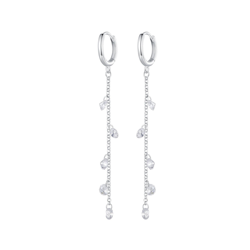 S925 Sterling Silver Pavé Setting CZ Earrings for Women