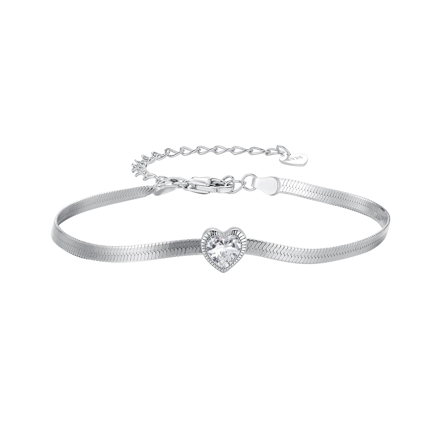 925 Sterling Silver Pavé CZ Bracelet for Women