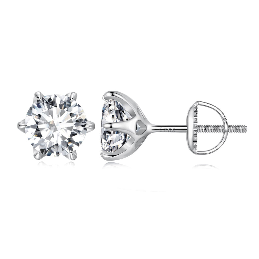 S925 Sterling Silver 2.00 Carat Moissanite Earrings for Women