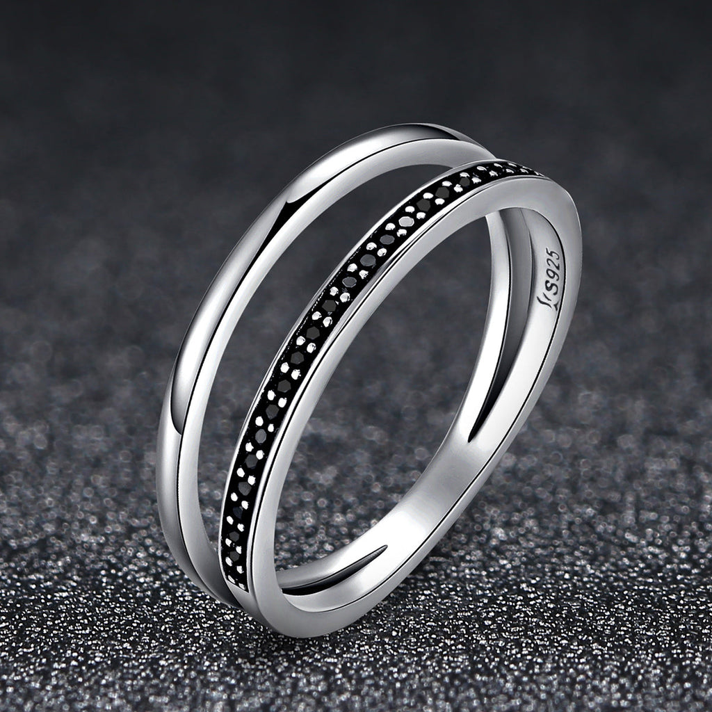 925 Sterling Silver 0.6CM Width Ring Size 6 for Women