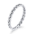 925 Sterling Silver Oxidized 0.20cm Ring Size 9 for Women