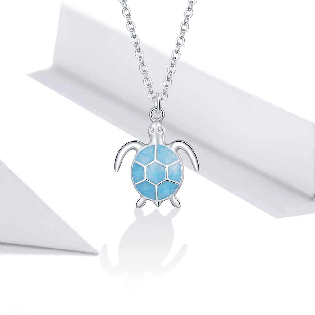 925 Sterling Silver Adjustable Necklace with Pavé CZ and Enamel, 44cm