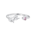 925 Sterling Silver Pavé Setting CZ White Gold Plated Ring for Women