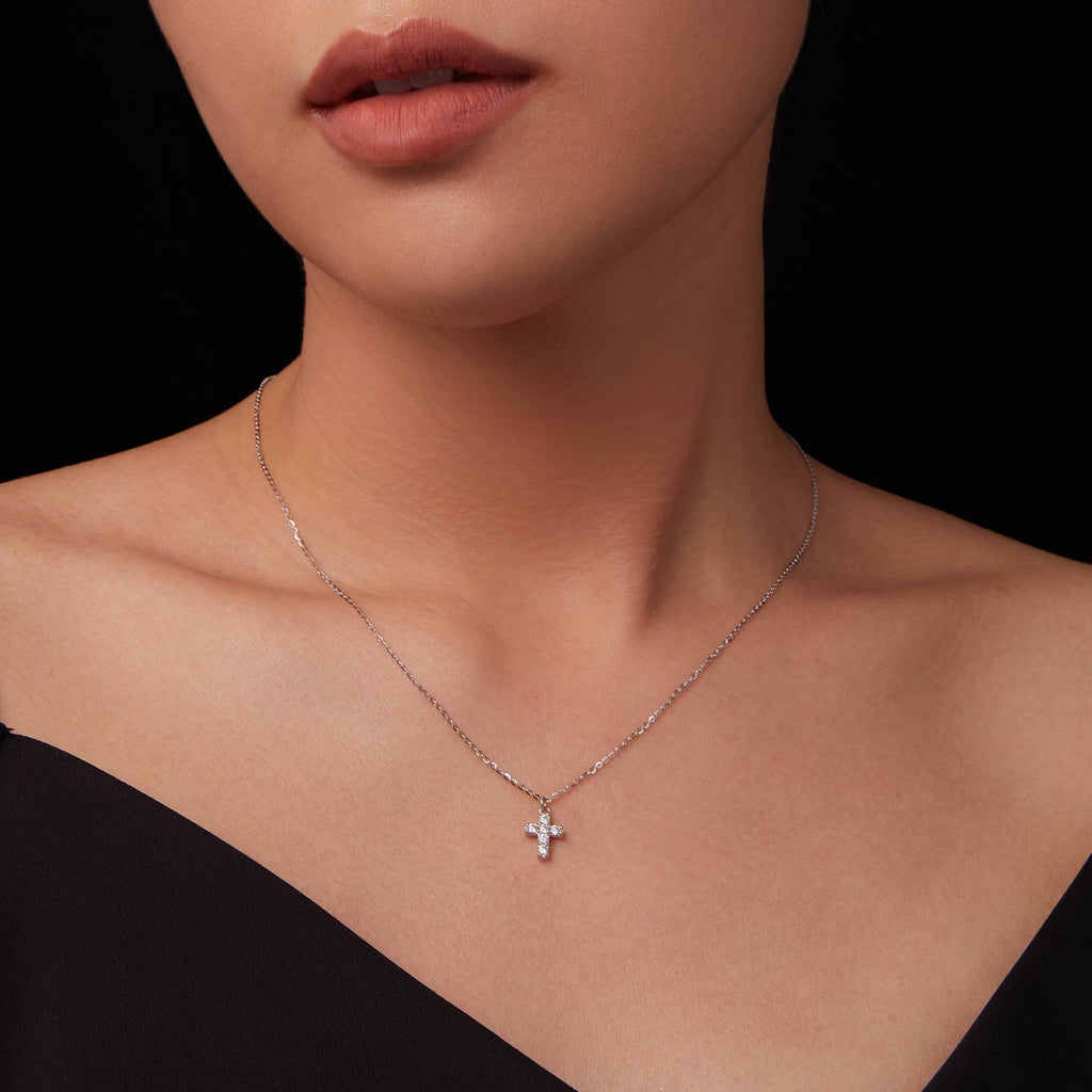 925 Sterling Silver Moissanite Pendant Necklace 40+5cm for Women
