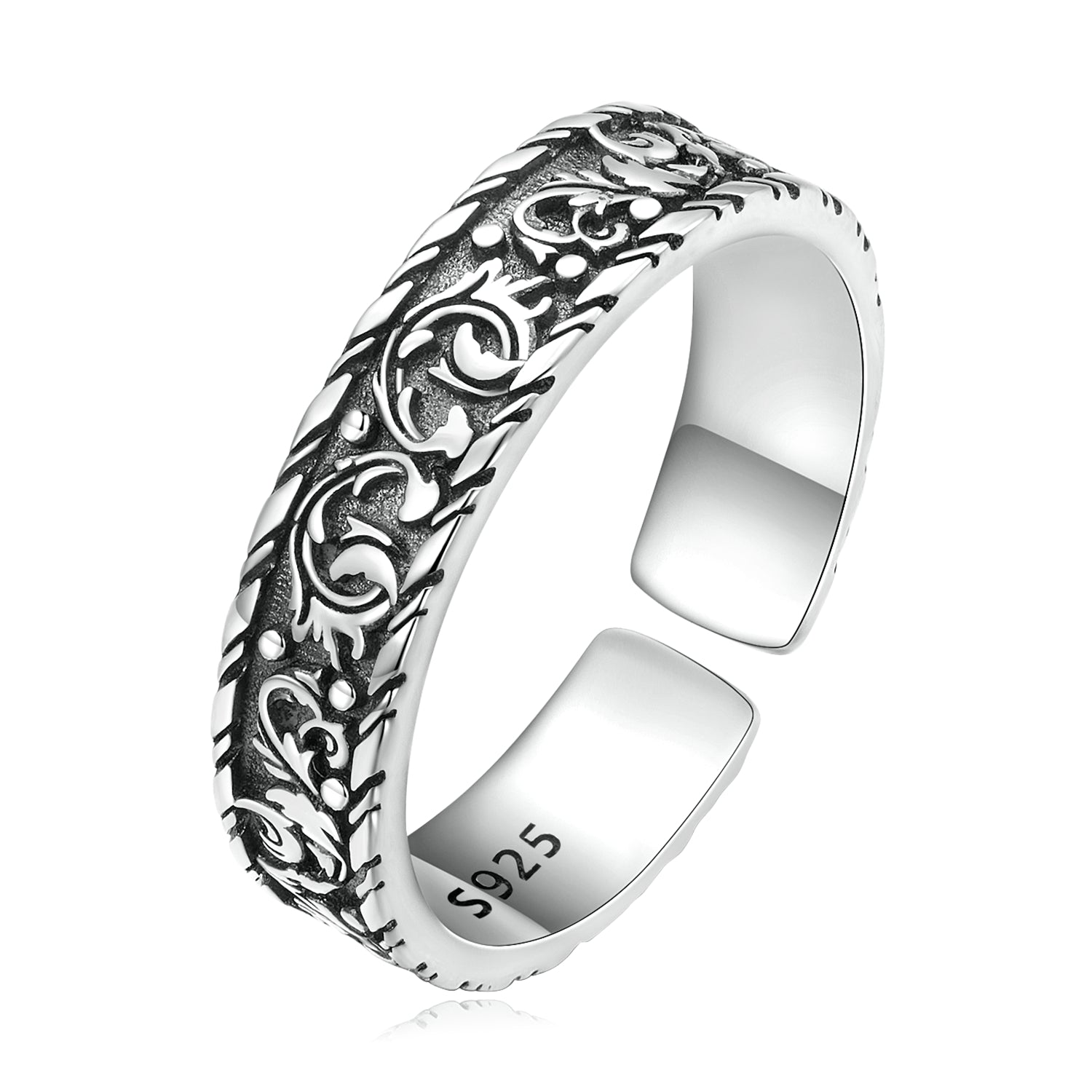 925 Oxidized Silver 0.5cm Ring