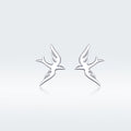 925 Sterling Silver Earrings 0.7*1.2cm for Women