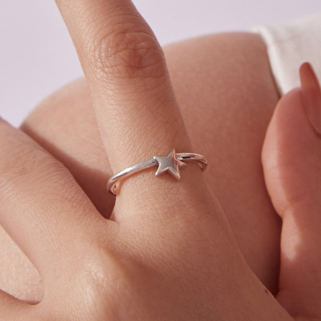925 Sterling Silver Star Ring for Women
