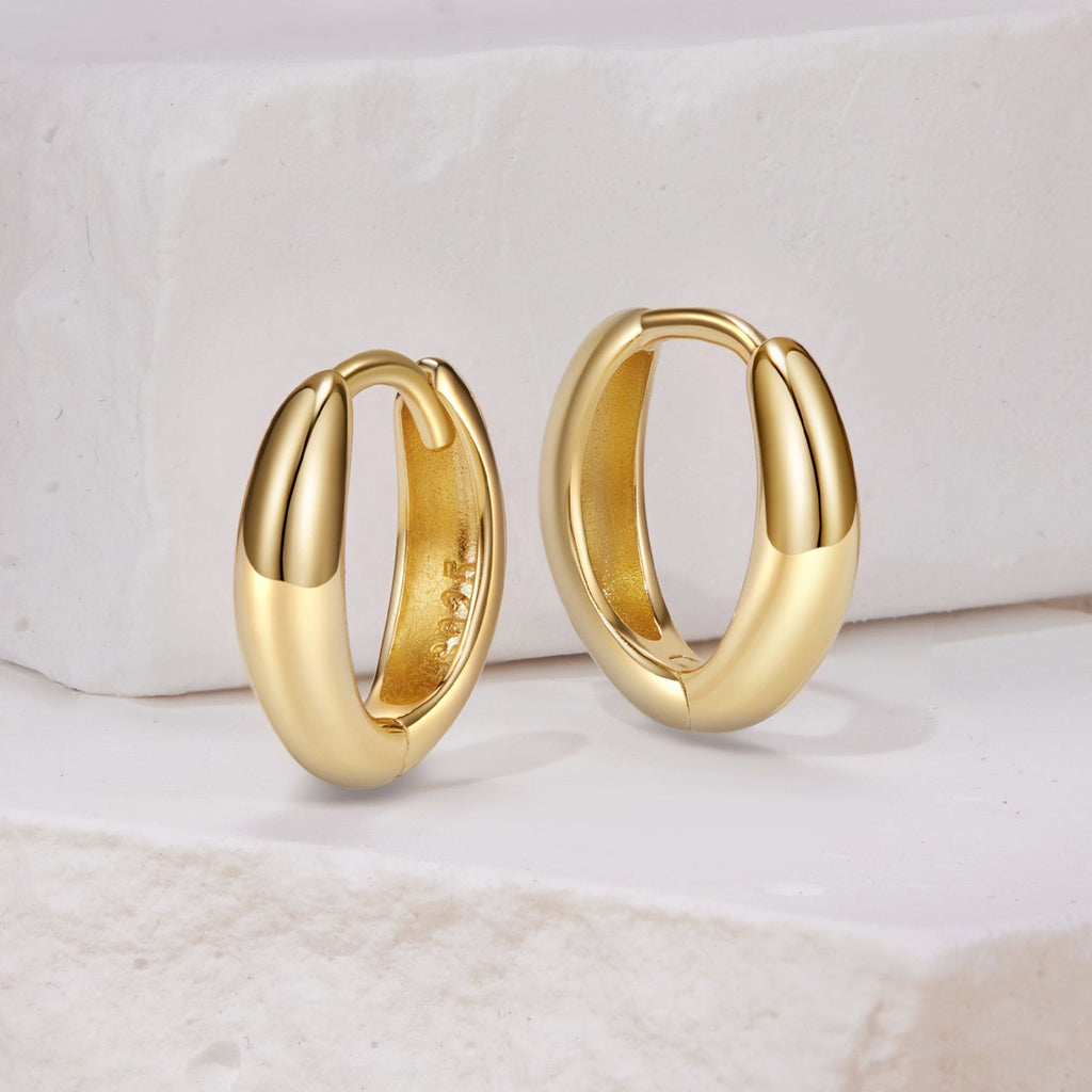 925 Sterling Silver Oxidized Hoop Earrings for Women