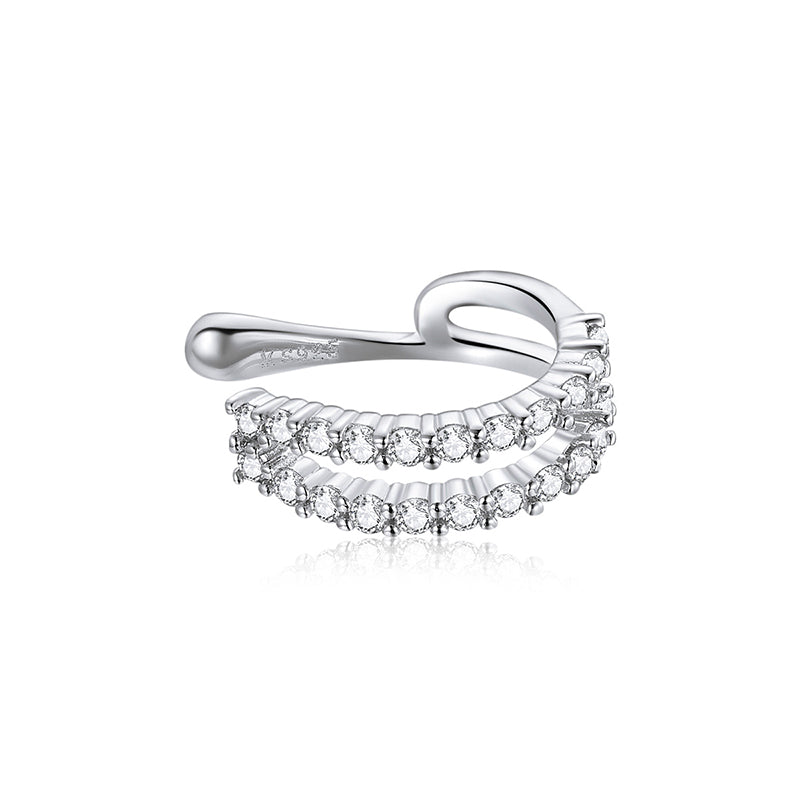 925 Sterling Silver Plated Platinum CZ Earrings