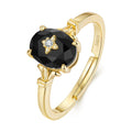 925 Sterling Silver Gold-Plated CZ Pavé Ring for Women