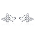 925 Sterling Silver Earrings with Pavé Setting CZ - 0.6*0.9cm