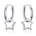 S925 Sterling Silver Plated Platinum CZ Earrings for Women