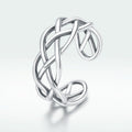 925 Sterling Silver Oxidized 0.8cm Ring for Women