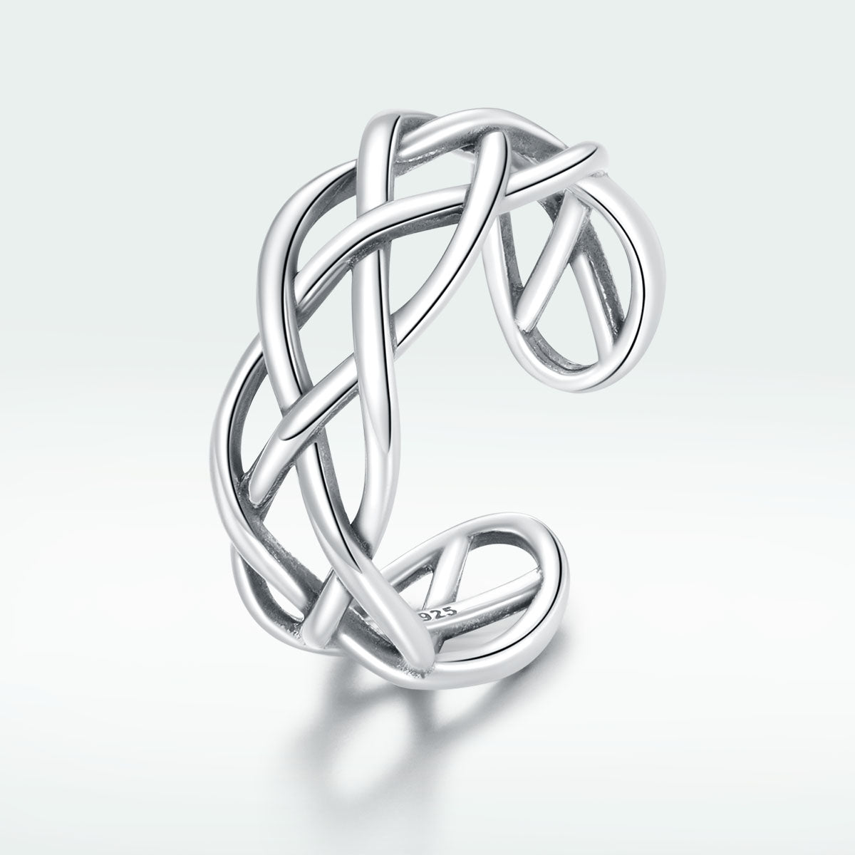 925 Sterling Silver Oxidized 0.8cm Ring for Women