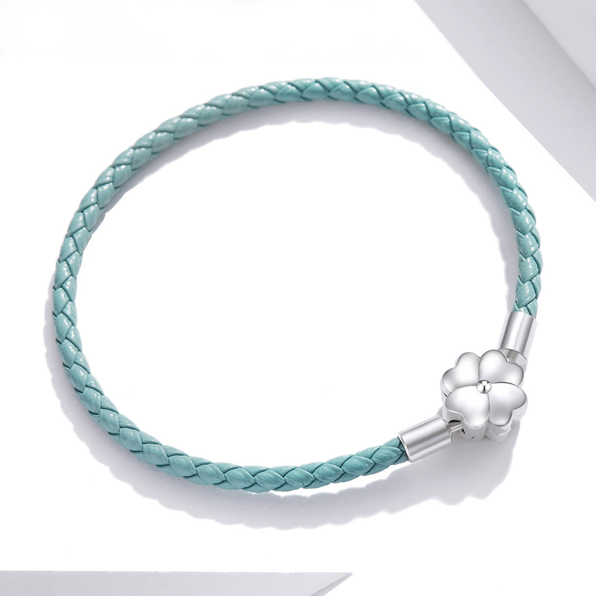 925 Sterling Silver and Leather 17cm Bracelet