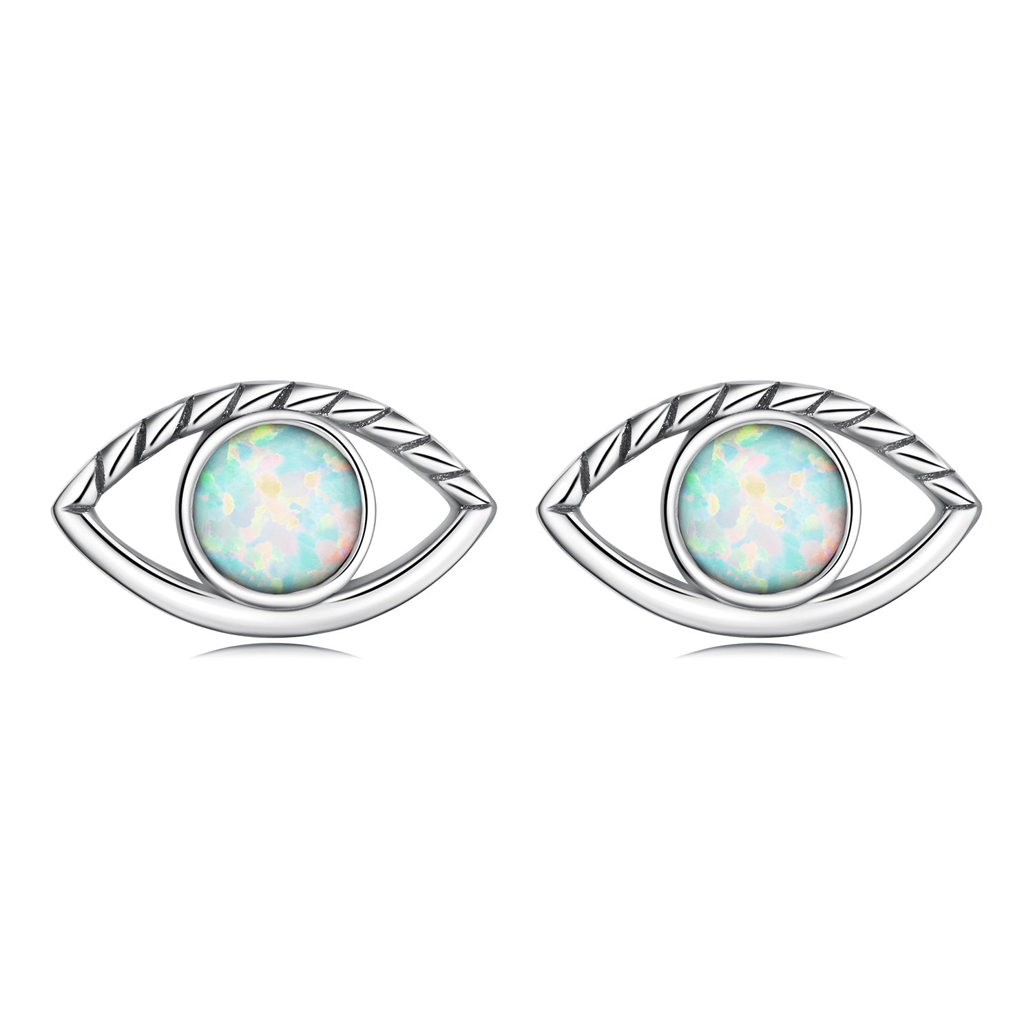 925 Sterling Silver Translucent Opal Earrings for Women