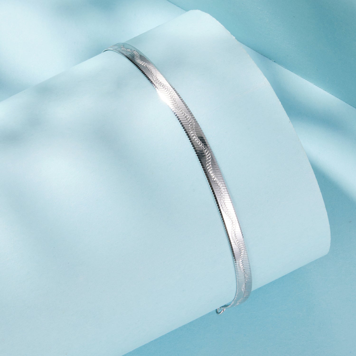 925 Sterling Silver Plated White Gold Bracelet for Unisex