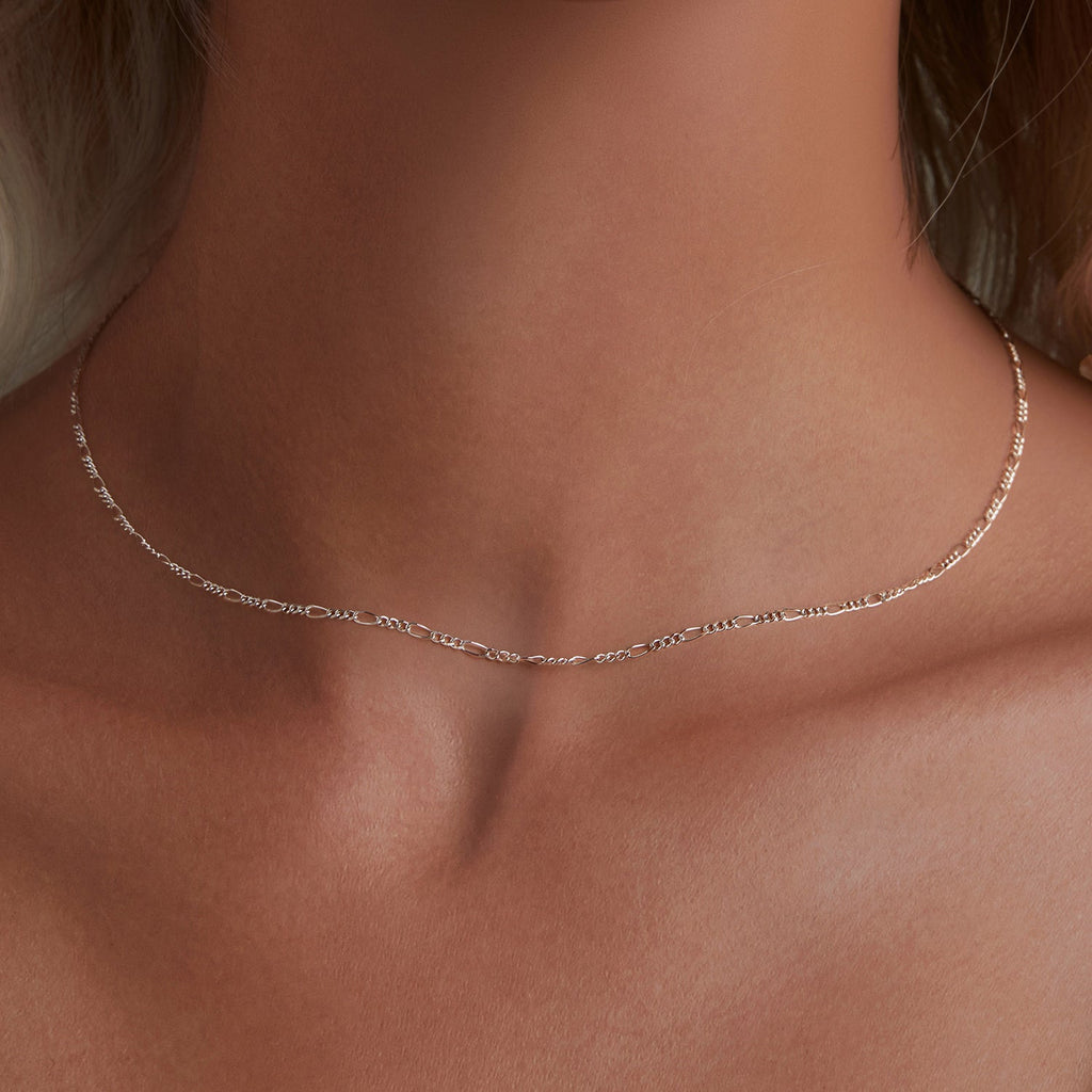 925 Sterling Silver Plated Platinum Necklace for Women