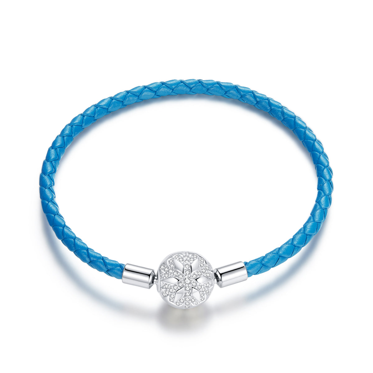 925 Sterling Silver Plated Bracelet with Pavé Setting CZ, Size 19.0 for Women