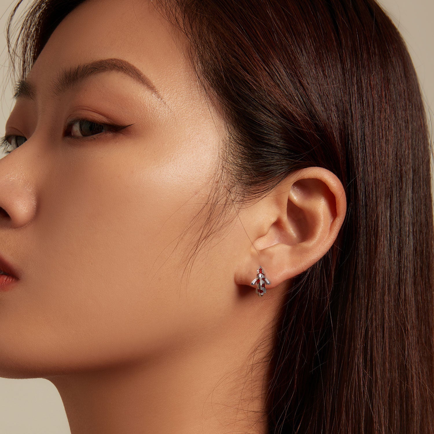 925 Sterling Silver Enamel and CZ Earrings with Platinum Plating for Women