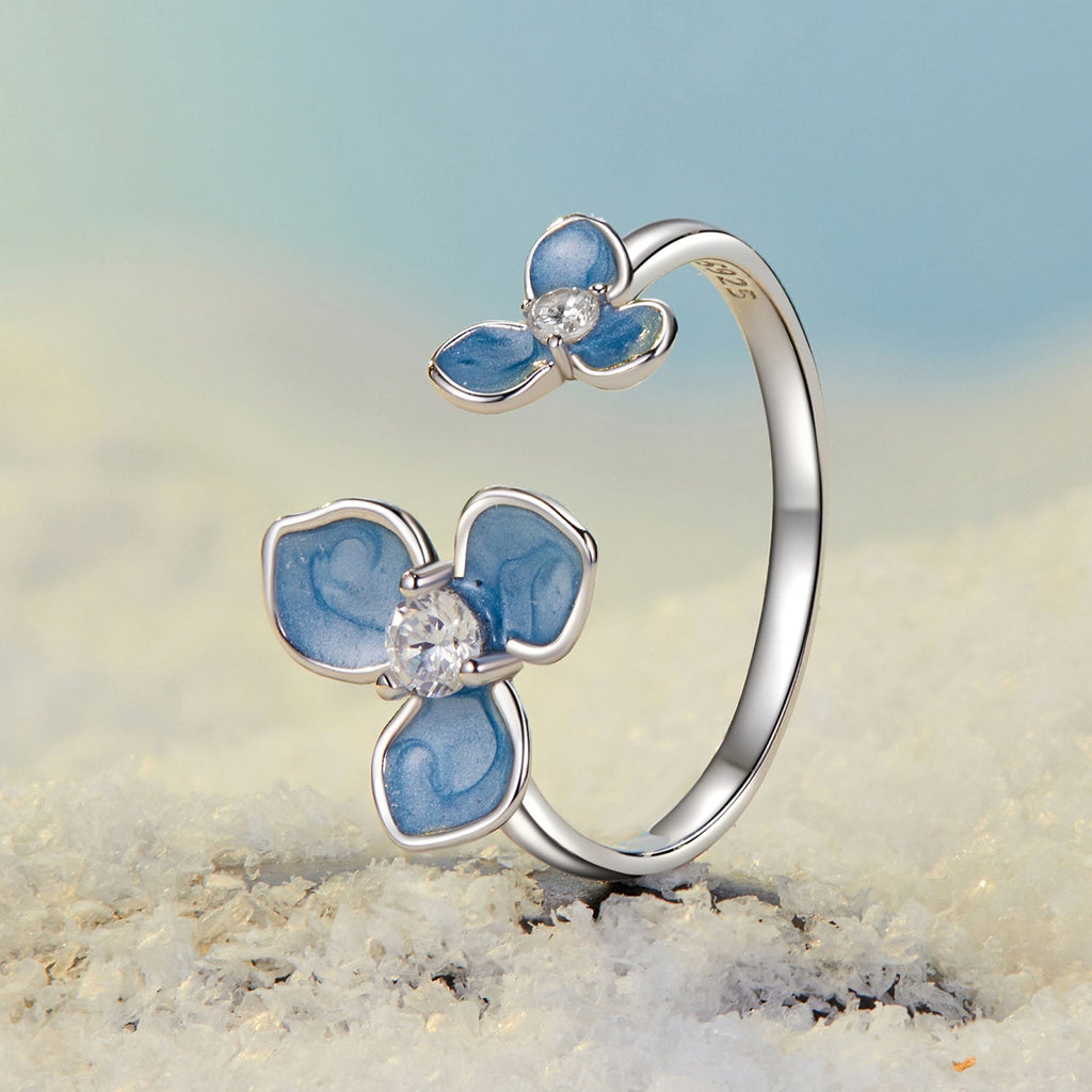 925 Sterling Silver Ring with Enamel Process and Pavé CZ - Stylish & Elegant Design for Women