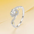 925 Sterling Silver & White Gold Plated 1.7mm CZ Ring Size 7.0 for Women