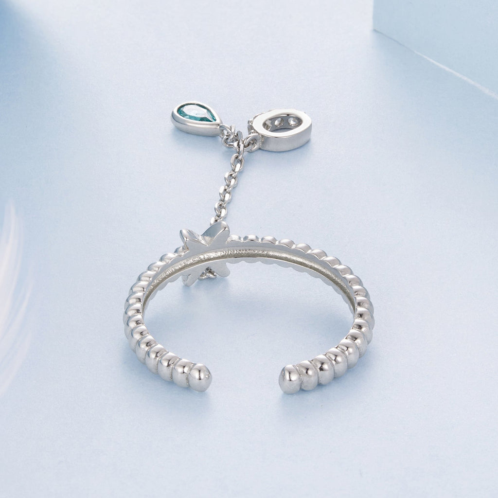 925 Sterling Silver Ring with Pavé Setting and CZ for Women