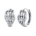 925 Sterling Silver Oxidized Earrings 12x7mm for Women