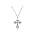 925 Sterling Silver Plated White Gold Moissanite Necklace 40+5cm for Women