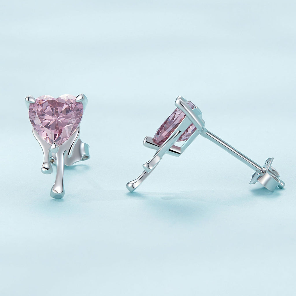 925 Sterling Silver CZ Earrings with Pavé Setting for Women