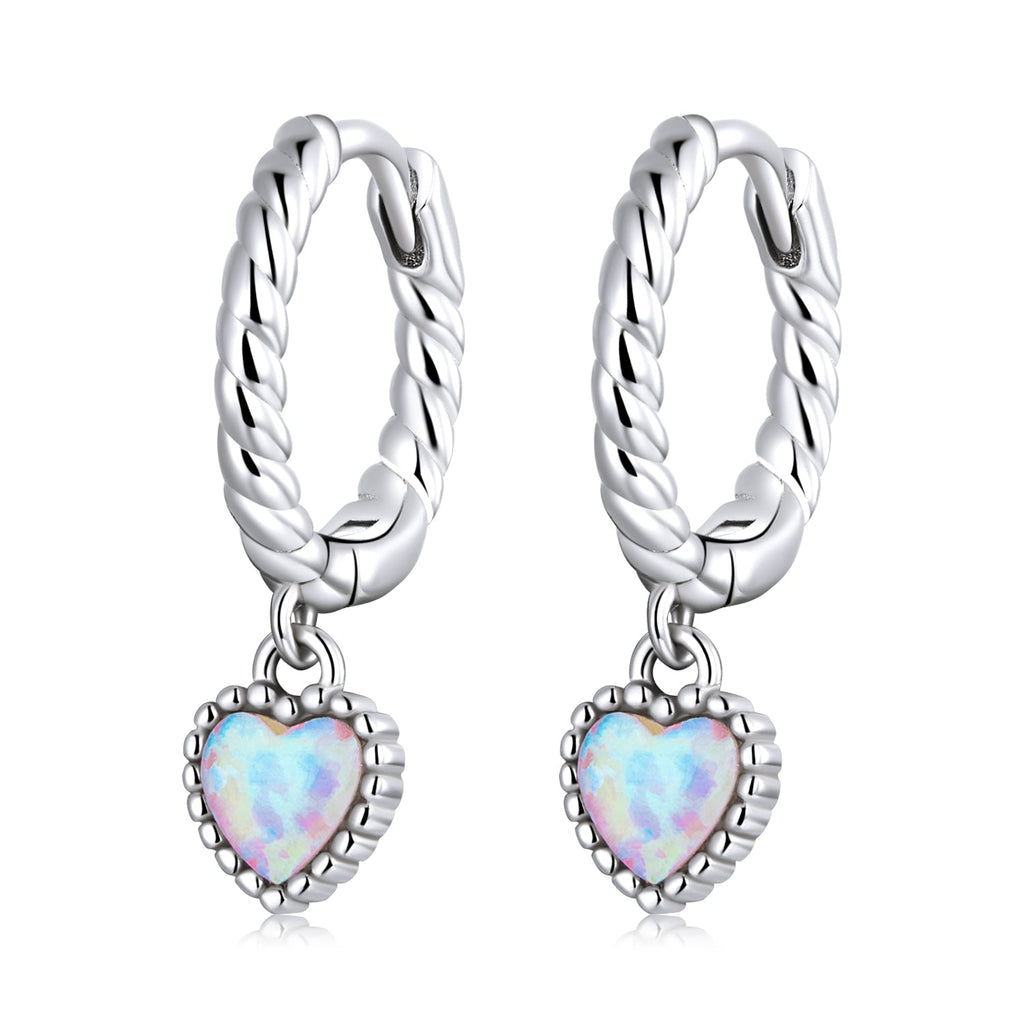 S925 Sterling Silver Translucent Opal Earrings