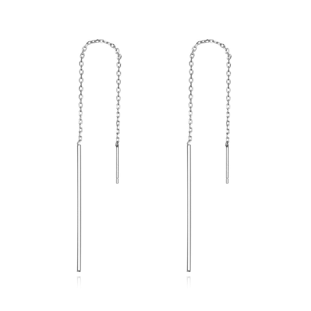 925 Sterling Silver Plated Platinum Earrings