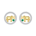 925 Sterling Silver Earrings with CZ in White Gold Plated for Women