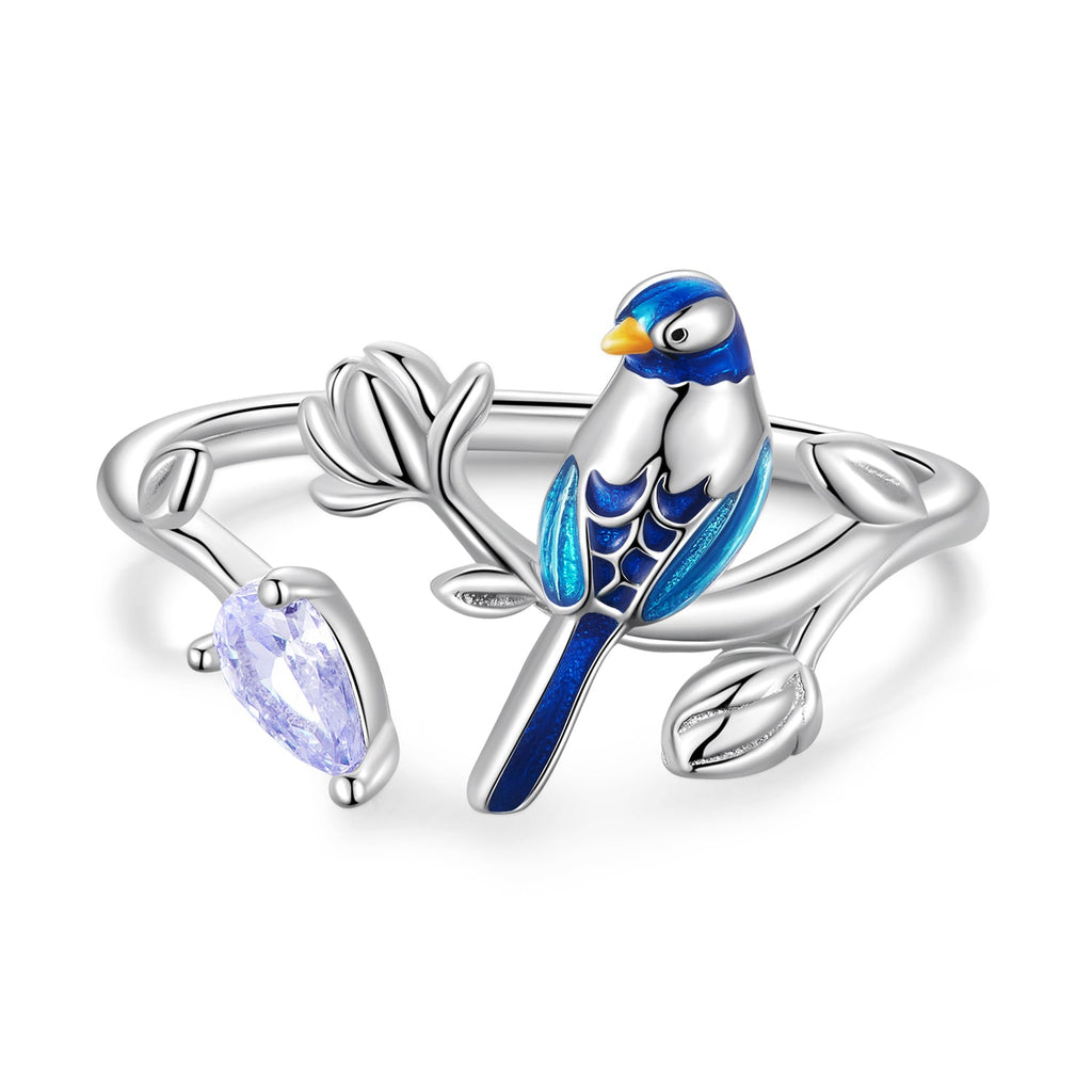 925 Silver Enamel & Paved CZ Ring for Unisex
