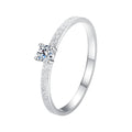 925 Sterling Silver & Moissanite Size 6 Ring with 0.1ct Moissanite