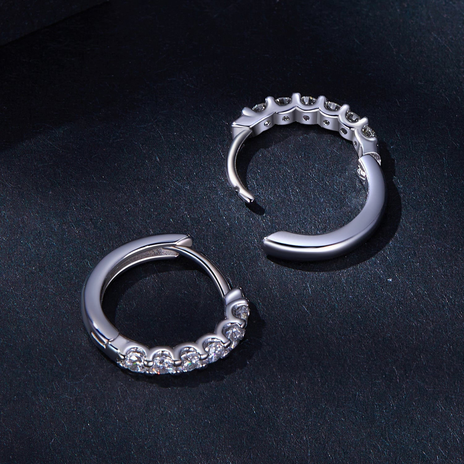 925 Sterling Silver 2.0mm Moissanite Earrings for Women