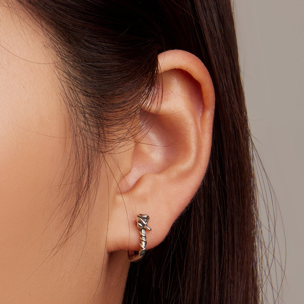 925 Sterling Silver Earrings with Oxidized Finish for Women