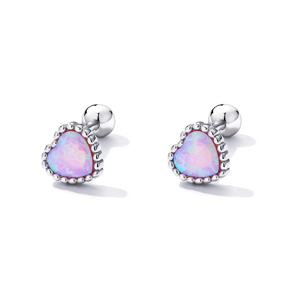 925 Sterling Silver Translucent Opal Earrings for Women