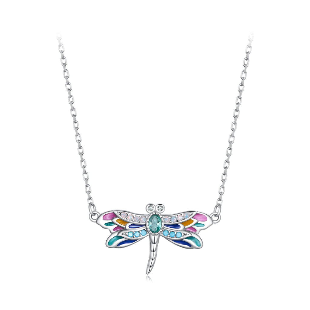 925 Sterling Silver Pendant Necklace with Pavé CZ and Plated Platinum
