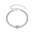 925 Sterling Silver & 1 Carat Moissanite & CZ White Gold Plated Bracelet for Women