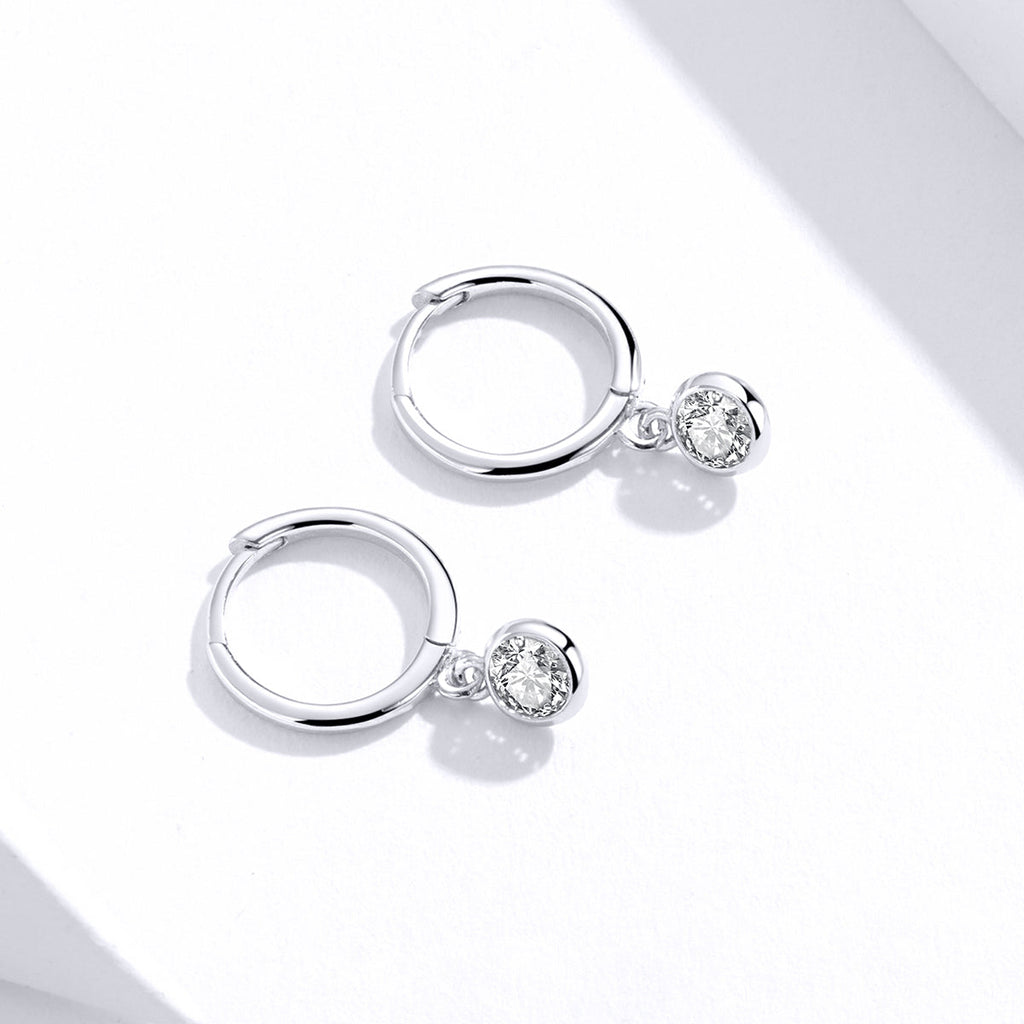 925 Sterling Silver Gold Plated Pavé Setting CZ Earrings for Women