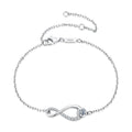 925 Sterling Silver Moissanite Pavé Bracelet for Women - 21cm, White Gold Plated, CZ