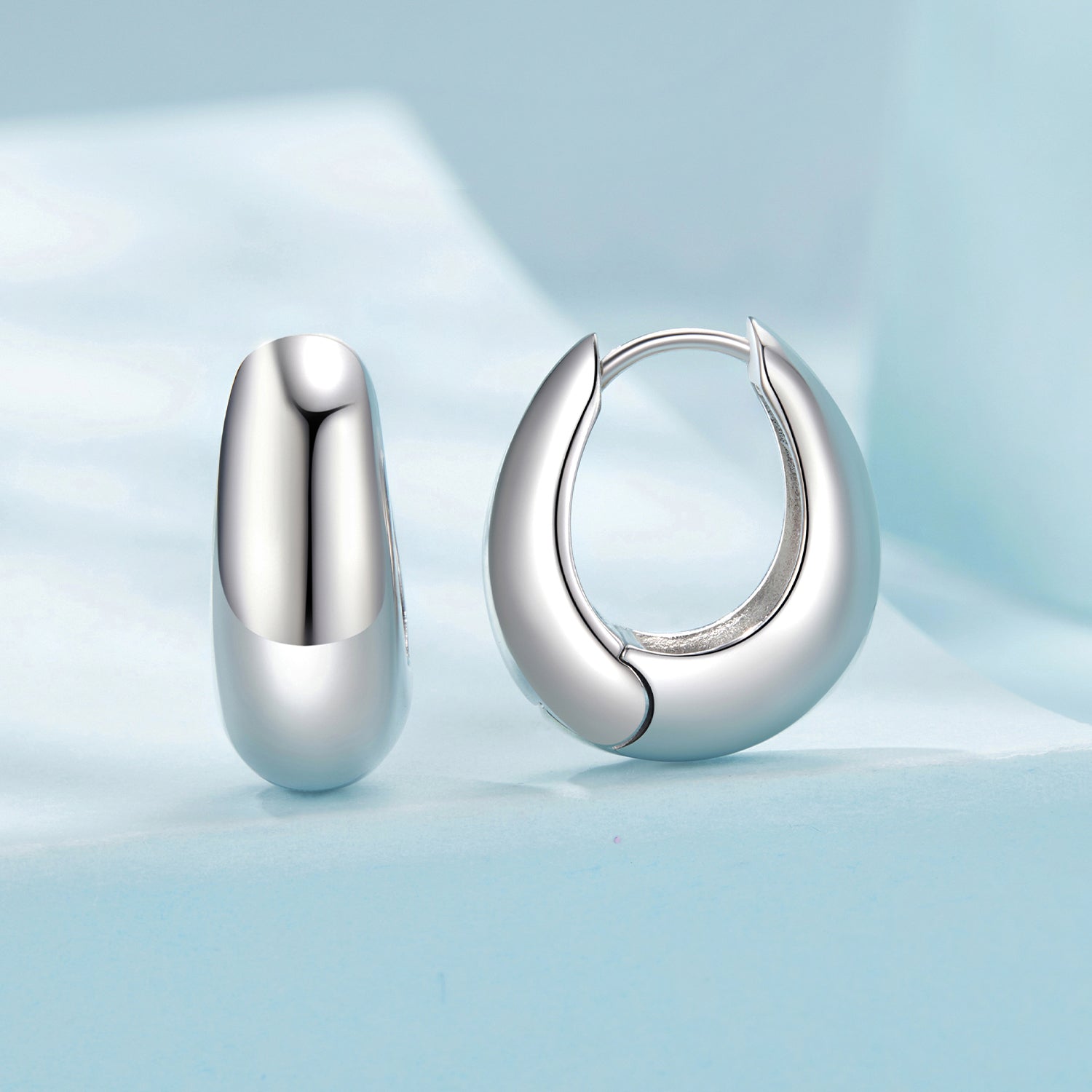925 Sterling Silver White Gold Plated Earrings